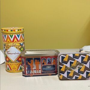 Colorful Decorative Tin Set (empty)